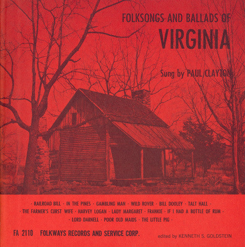 the album cover for Paul Clayton - Folksongs and Ballads of Virginia