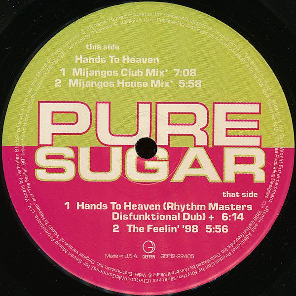 Pure Sugar : Hands To Heaven (12", Maxi)