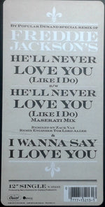 Freddie Jackson : He'll Never Love You (Like I Do) (12", Single)