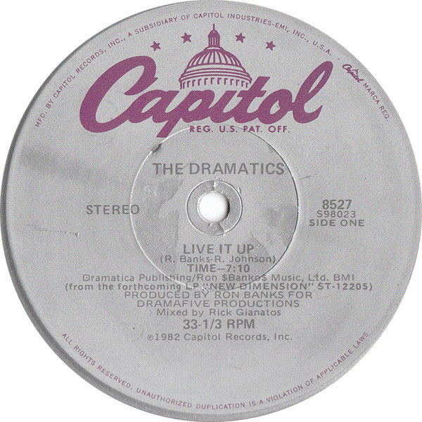 The Dramatics : Live It Up (12")