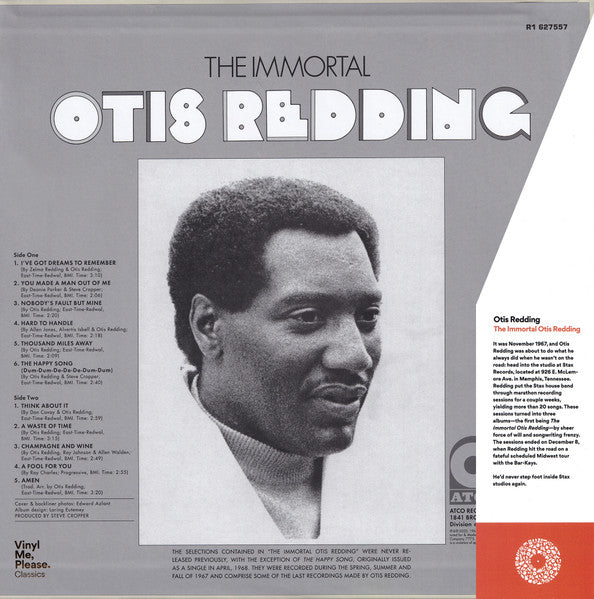 Otis Redding : The Immortal Otis Redding (LP, Album, Mono, Club, RE, RM, 180)
