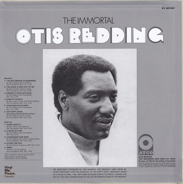 Otis Redding : The Immortal Otis Redding (LP, Album, Mono, Club, RE, RM, 180)