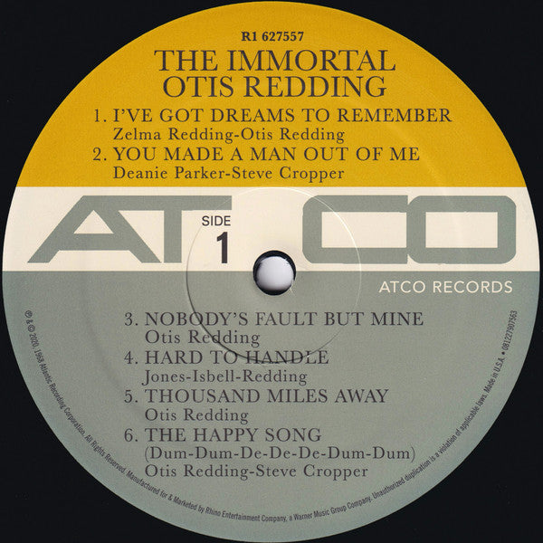 Otis Redding : The Immortal Otis Redding (LP, Album, Mono, Club, RE, RM, 180)
