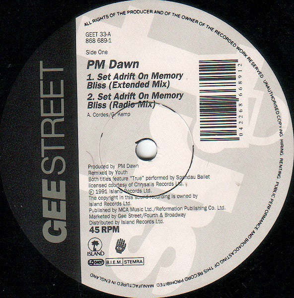 P.M. Dawn : Set Adrift On Memory Bliss (12")