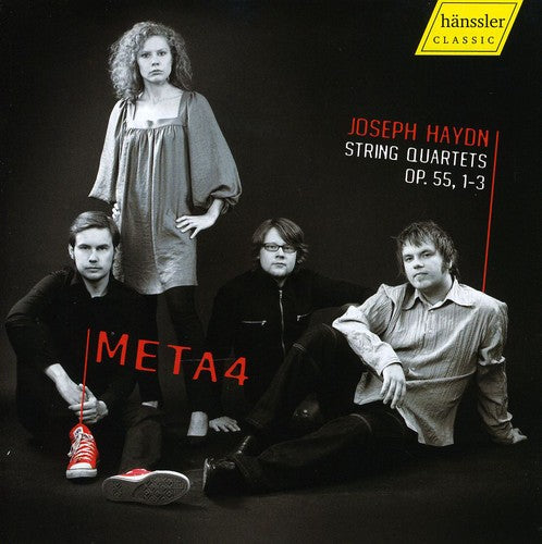 the album cover for Meta4 - String Quartets Op 55 1-3
