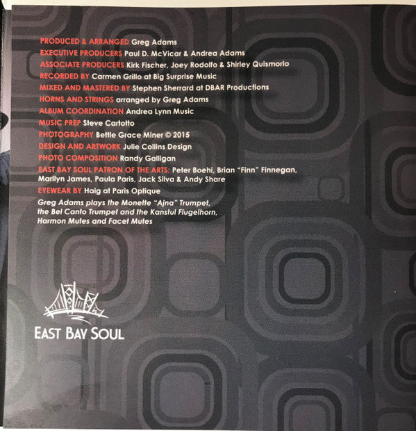 Greg Adams East Bay Soul* : That's Life (CD, Album)