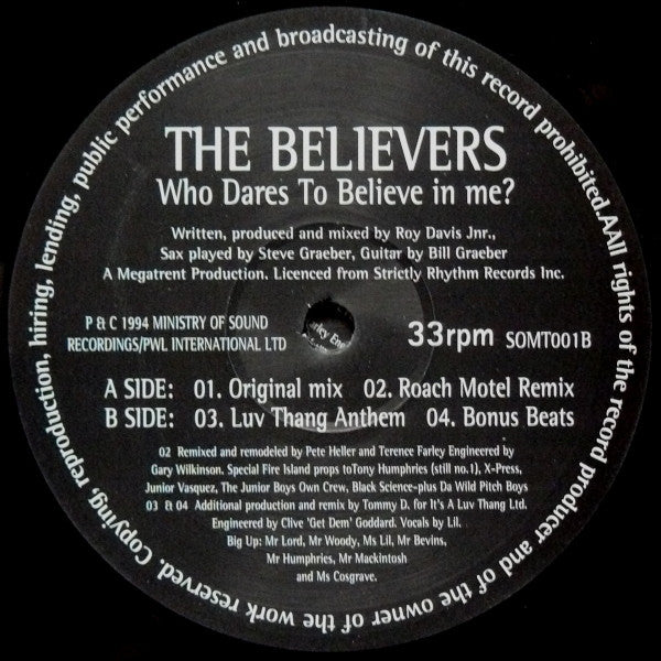 The Believers : Who Dares To Believe In Me? (2x12")