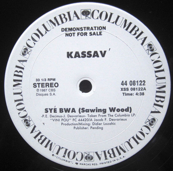 Kassav' : Syé Bwa (12", Promo)
