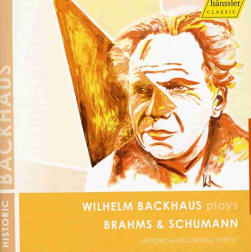 the album cover for J. BRAHMS - Plays Brahms & Schumann