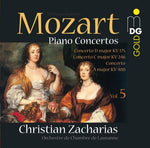 the album cover for Mozart / Lausanne Chamber Orchestra / Zacharias - Piano Concertos 5