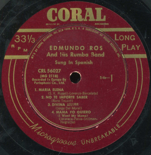 Edmundo Ros And His Rumba Band : Edmundo Ros And His Rumba Band (10", Album)