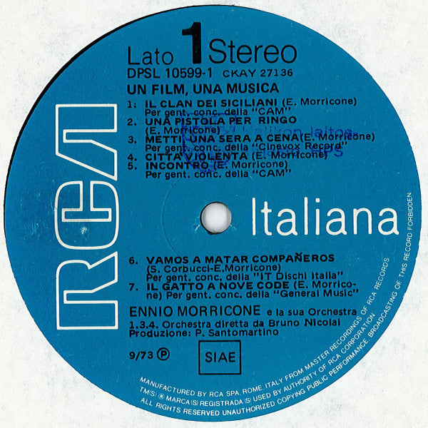 Ennio Morricone : Un Film Una Musica - Le Colonne Sonore Originali (2xLP, Comp, RP, 11/)