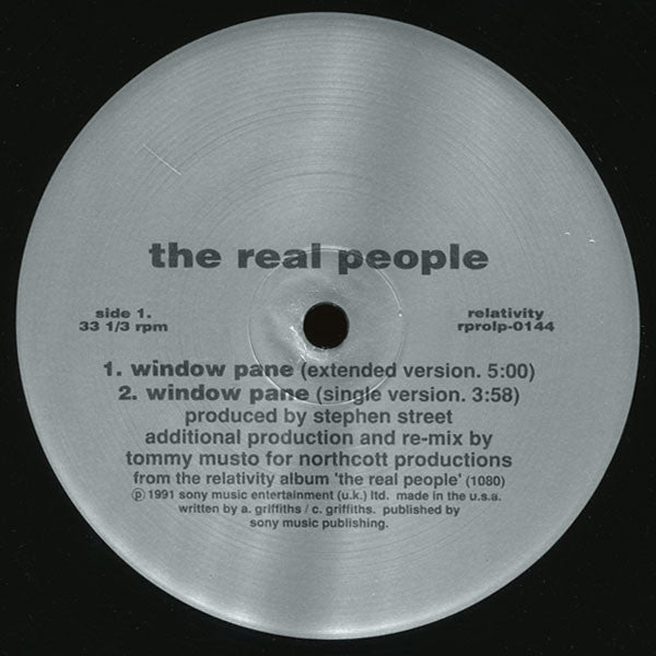 The Real People : Window Pane (12", Single, Promo)