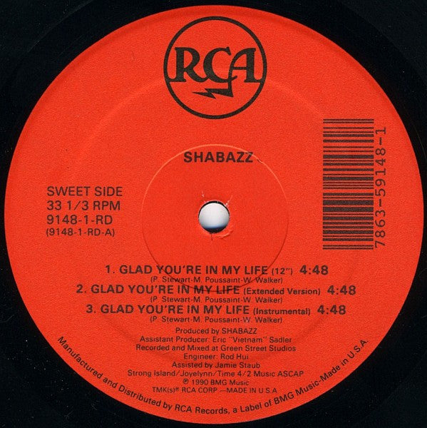 Shabazz : Glad You're In My Life (12")