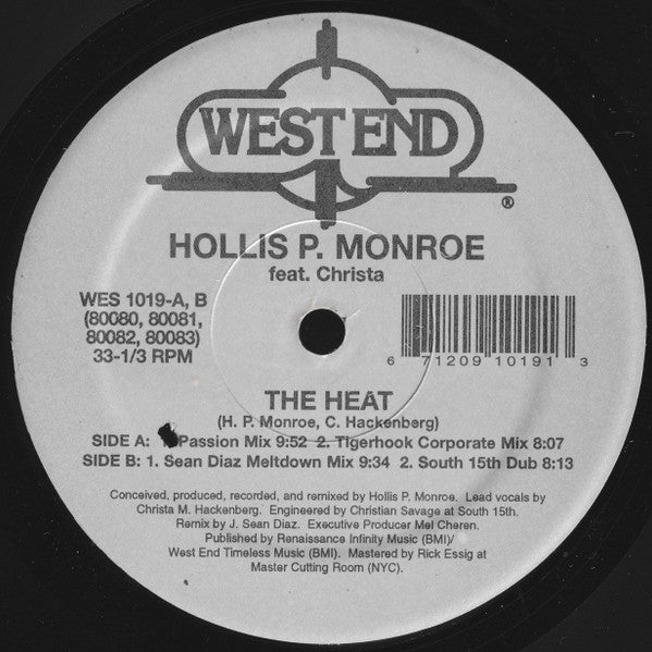 Hollis P. Monroe Feat. Christa : The Heat (12")