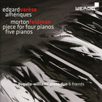 the album cover for Varese/Feldman - Ameriques / Piece for Four Pianos - Five Pianos