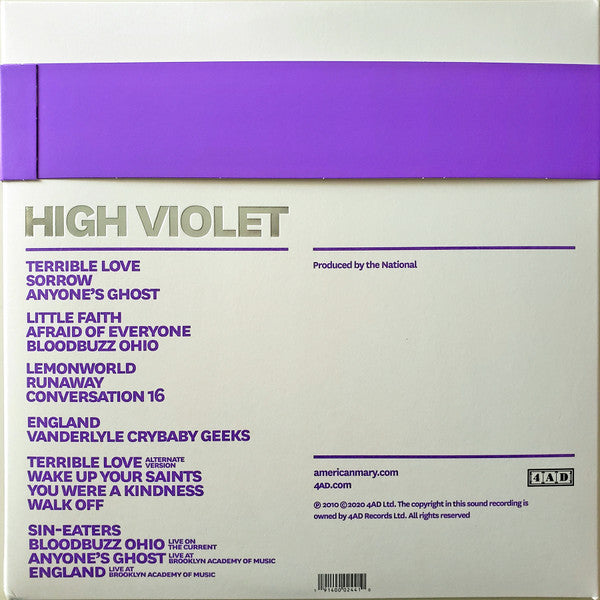The National : High Violet (10th Anniversary Expanded Edition) (3xLP, Album, Ltd, RE, Whi)