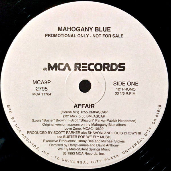 Mahogany Blue : Affair (12", Promo)