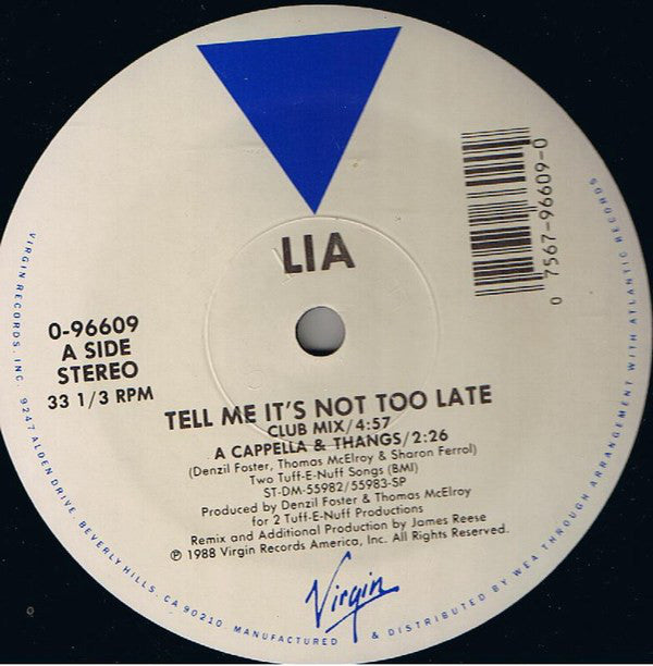 Lia* : Tell Me It's Not Too Late (12")