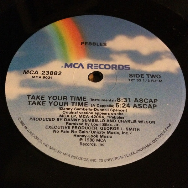 Pebbles : Take Your Time (Extended Remix) (12", Single, Pin)