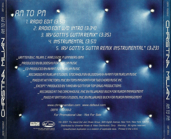 Christina Milian : AM To PM (CD, Promo)