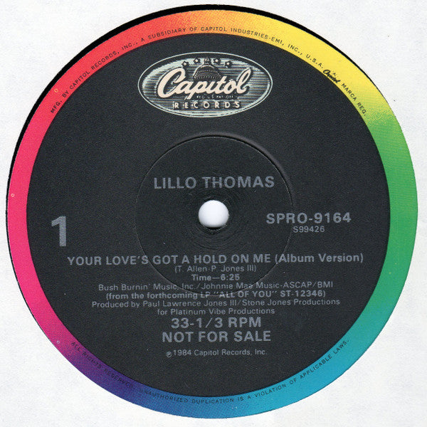 Lillo Thomas : Your Love's Got A Hold On Me (12", Promo)