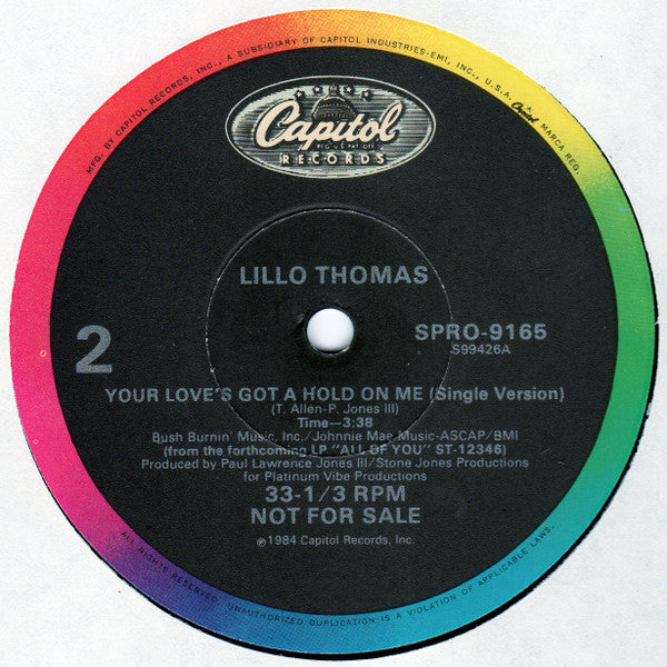 Lillo Thomas : Your Love's Got A Hold On Me (12", Promo)