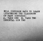Bill Converse : Ways To Learn (Featuring The Classroom Of Mary Converse) (12", Ltd, W/Lbl)