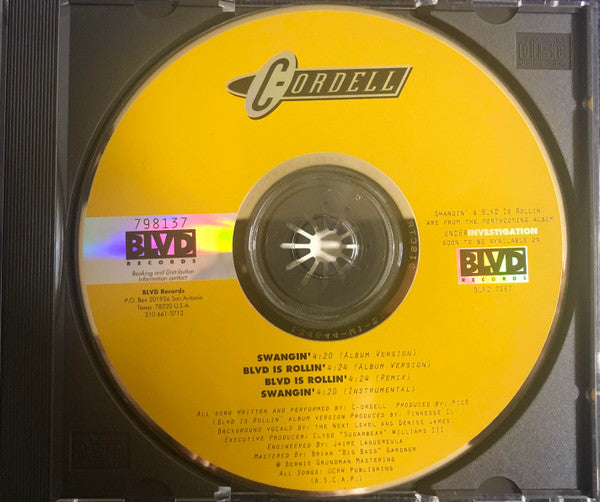 C-Ordell : Swangin' (CD, Single)