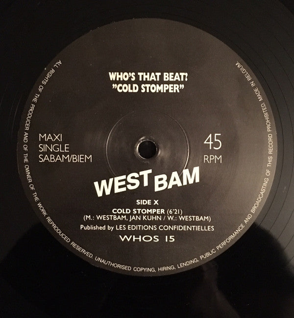 WestBam : Cold Stomper (12", Maxi)