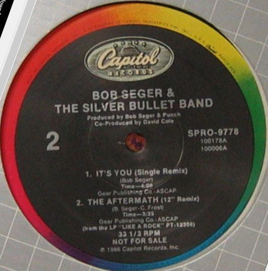 Bob Seger & The Silver Bullet Band* : It's You / The Aftermath (12", Promo)