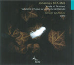 the album cover for J. BRAHMS - Sonata in F minor