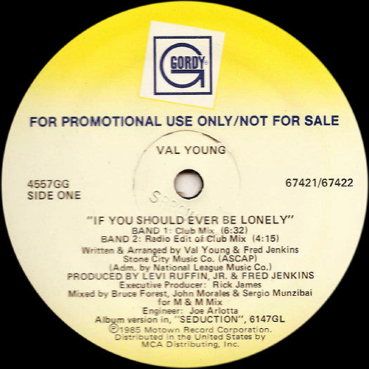 Val Young : If You Should Ever Be Lonely (12", Promo)