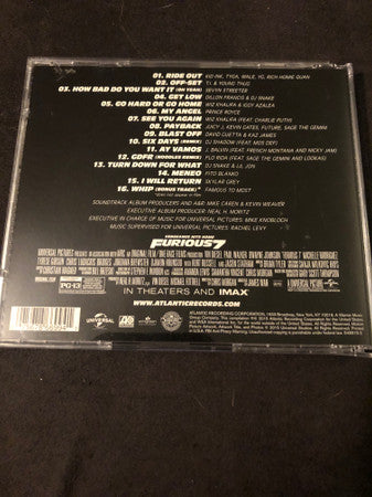 Various : Original Motion Picture Soundtrack Furious 7 (CD, Album)