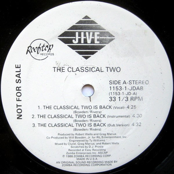 The Classical Two : The Classical Two Is Back (12", Promo)