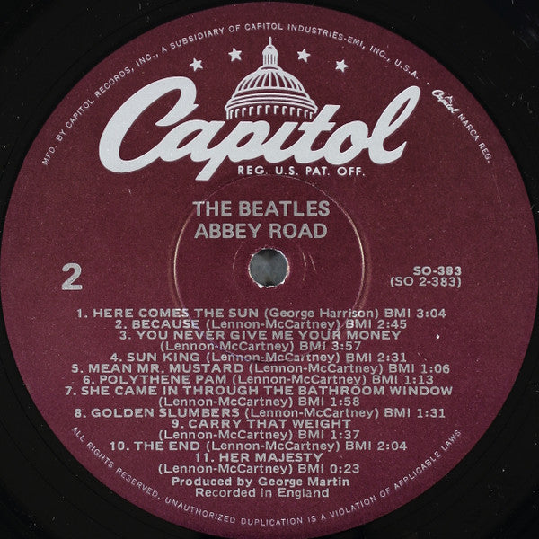 The Beatles : Abbey Road (LP, Album, RE, Win)