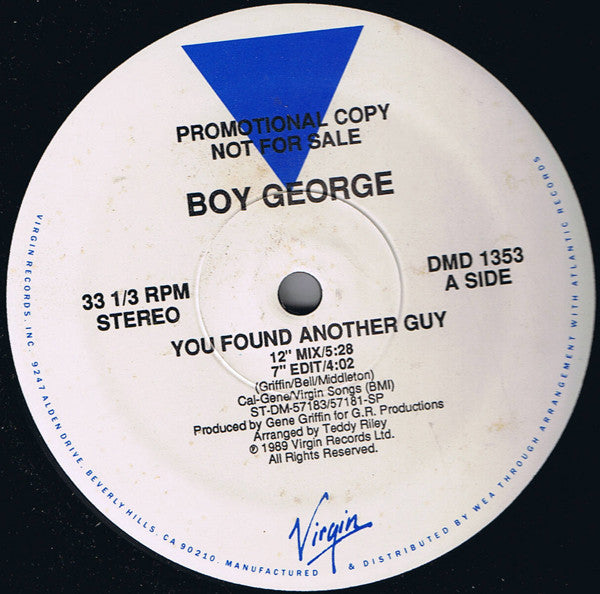 Boy George : You Found Another Guy (12", Promo)