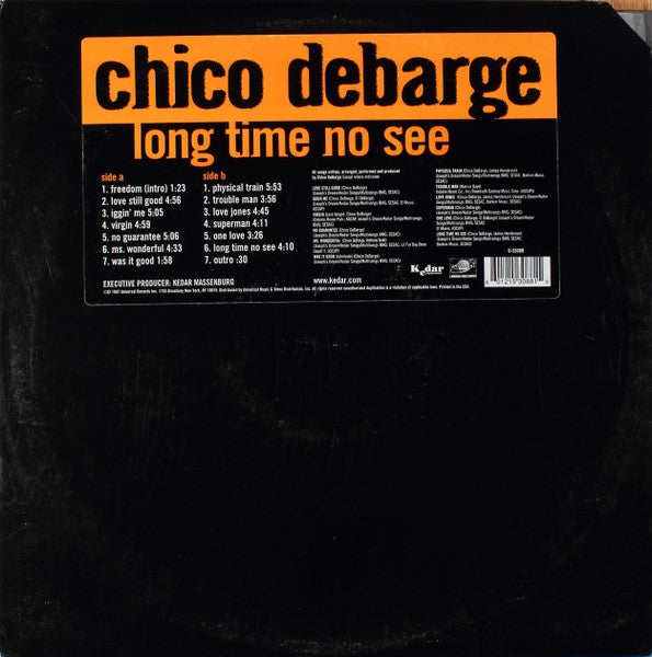 Chico DeBarge : Long Time No See (LP, Album)