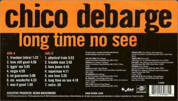 Chico DeBarge : Long Time No See (LP, Album)