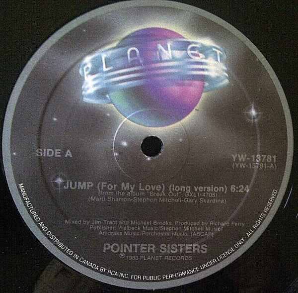 Pointer Sisters : Jump (For My Love) (12")