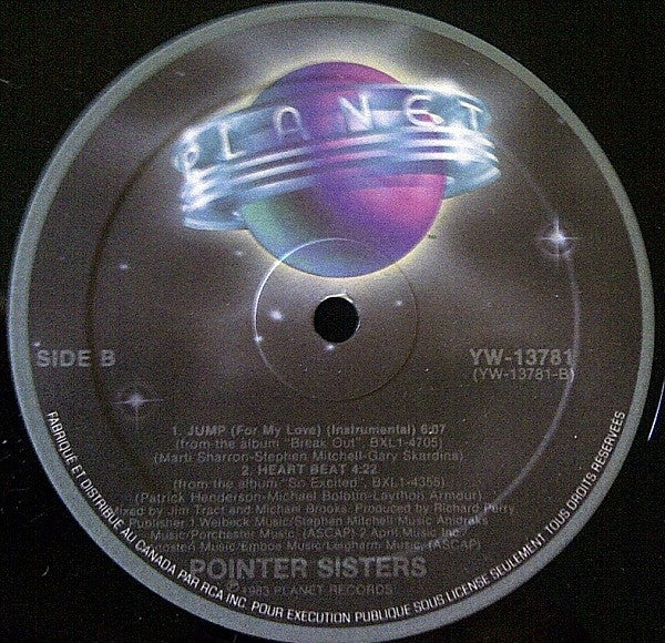 Pointer Sisters : Jump (For My Love) (12")