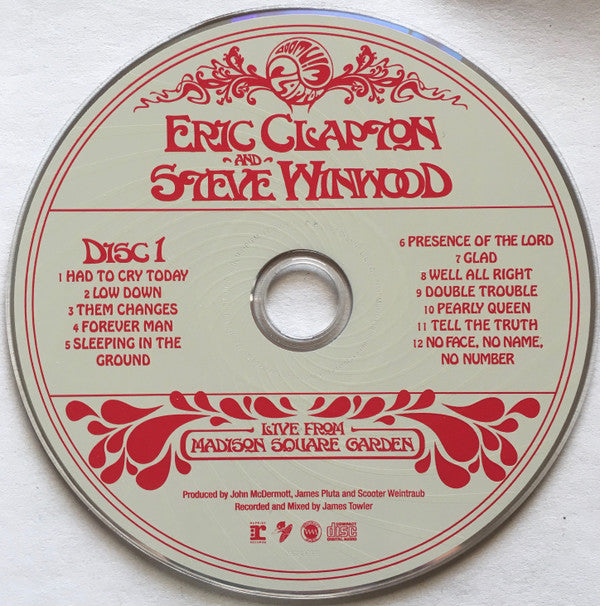 Eric Clapton And Steve Winwood : Live From Madison Square Garden (2xCD, Album, RE, Arv)