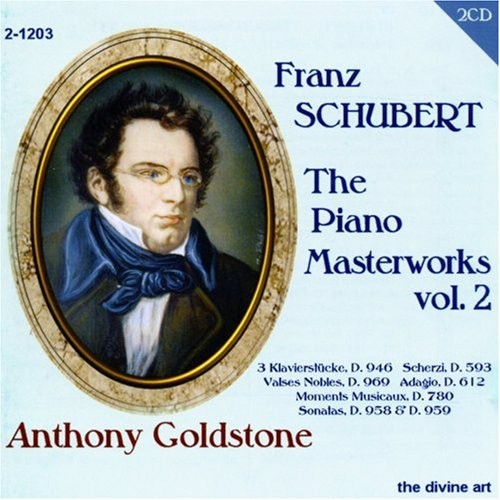 the album cover for Anthony Goldstone - Schubert, R. : Piano Masterworks Vol. 2