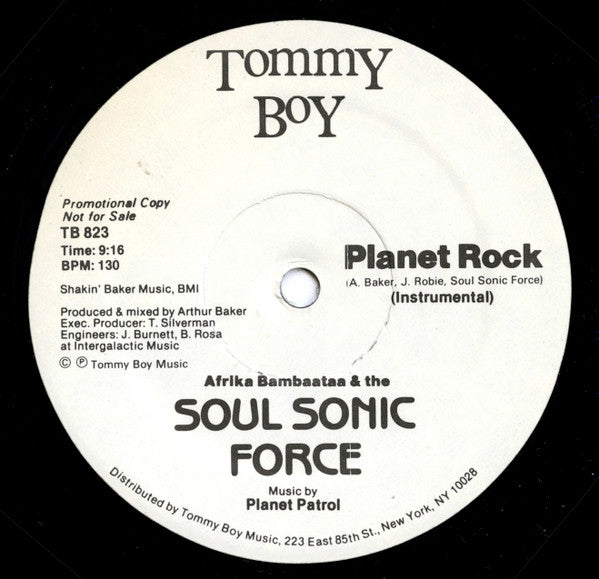 Afrika Bambaataa & The Soul Sonic Force* : Planet Rock (12", Promo)