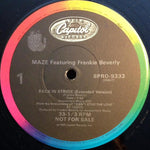 Maze Featuring Frankie Beverly : Back In Stride (12", Single, Promo)