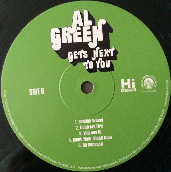 Al Green : Al Green Gets Next To You (LP, Album, Club, Ltd, Num, RE, RM, Gre)