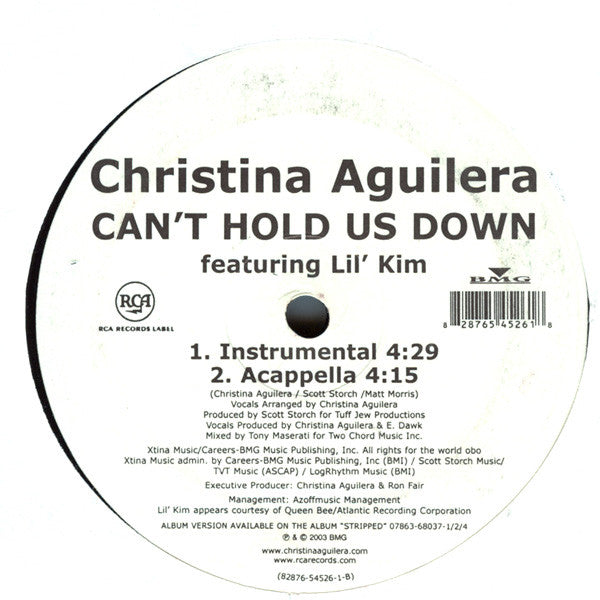 Christina Aguilera Featuring Lil' Kim : Can't Hold Us Down (12")