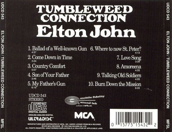 Elton John : Tumbleweed Connection (CD, Album, RE, RM, 24k)