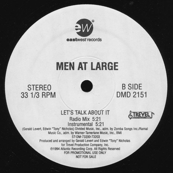 Men At Large : Let's Talk About It (12", Promo)