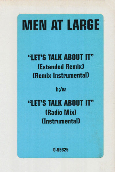 Men At Large : Let's Talk About It (12", Promo)